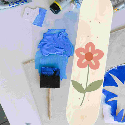 60cm Skateboard Deck Maple Skate Board Blank Adults Kids DIY Hand-painted Decorative Board Double Rocker